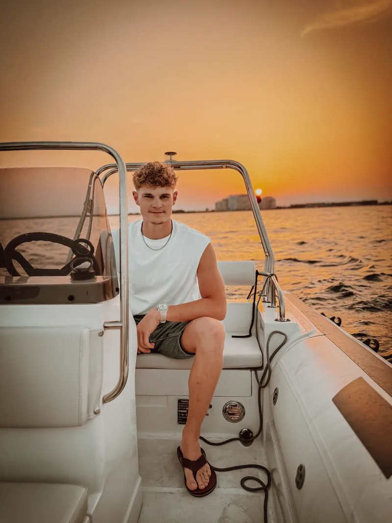 Mike auf dem Boot