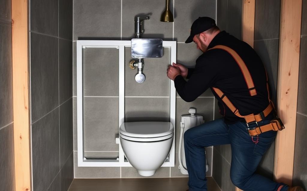 Vorwandinstallation im Badezimmer